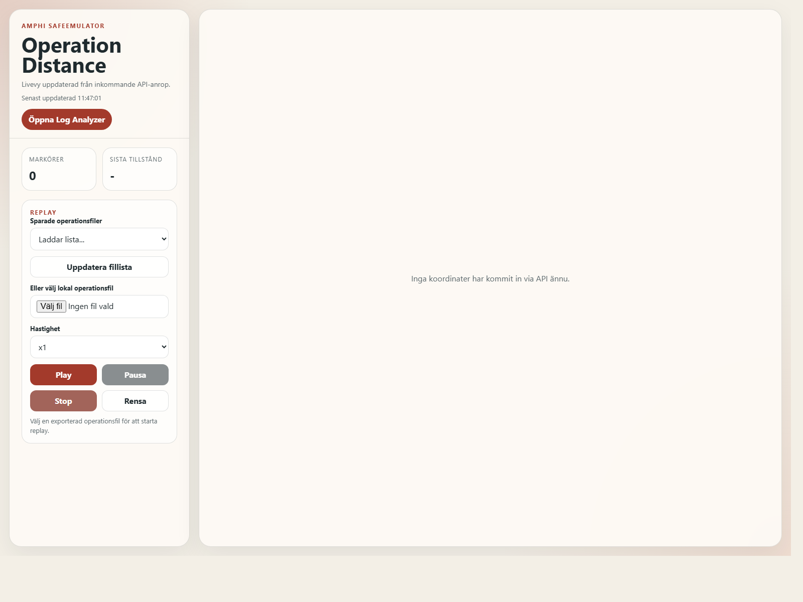 Operation Distance GUI